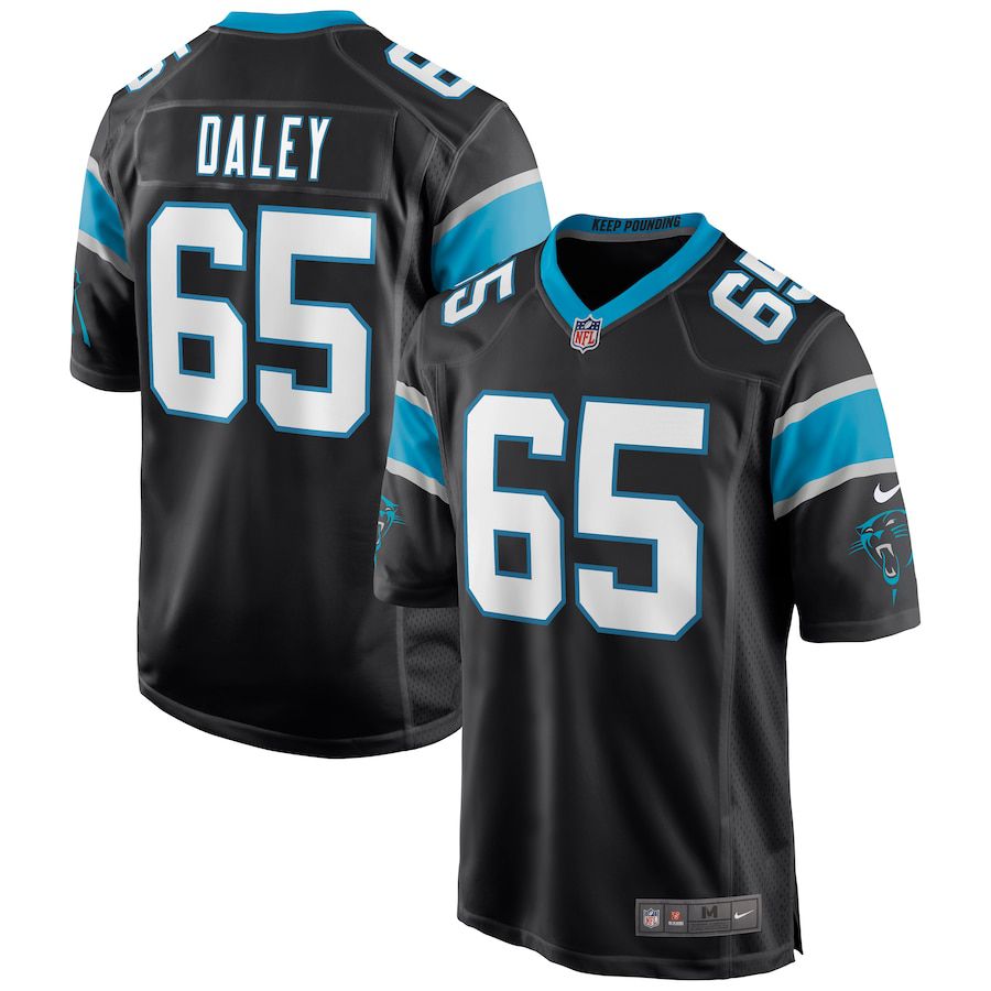 Men Carolina Panthers #65 Dennis Daley Nike Black Game NFL Jersey